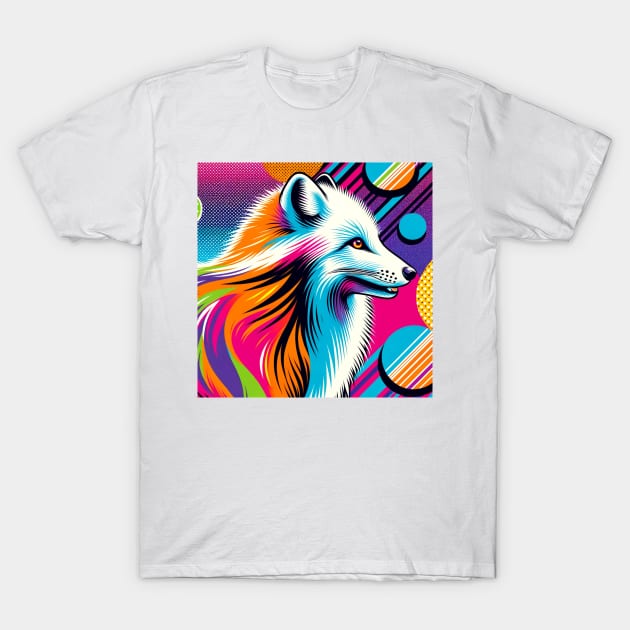 Arctic Fox Pop Art - Cool & Trendy Wildlife T-Shirt by PawPopArt